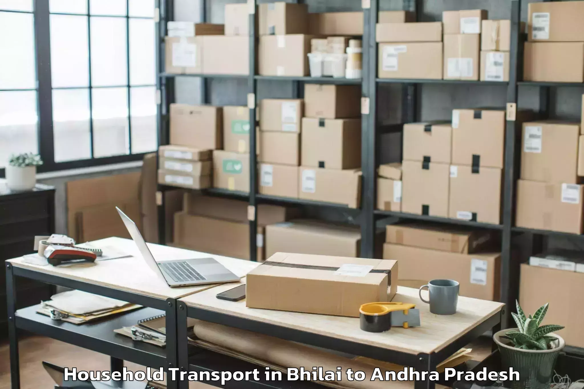 Hassle-Free Bhilai to Pedapadu Household Transport